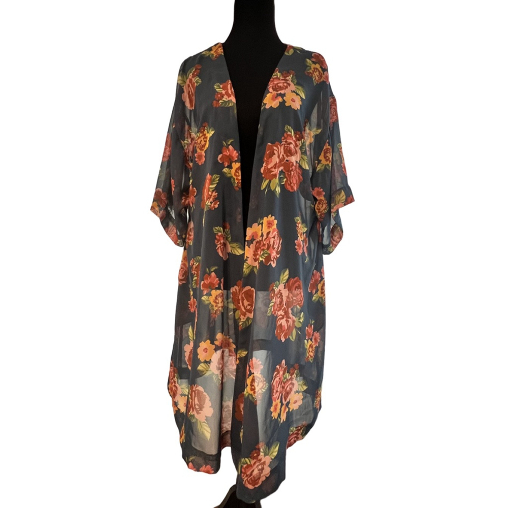 Matilda Jane Floral Sheer Cardigan Kimono oversized XS/S
